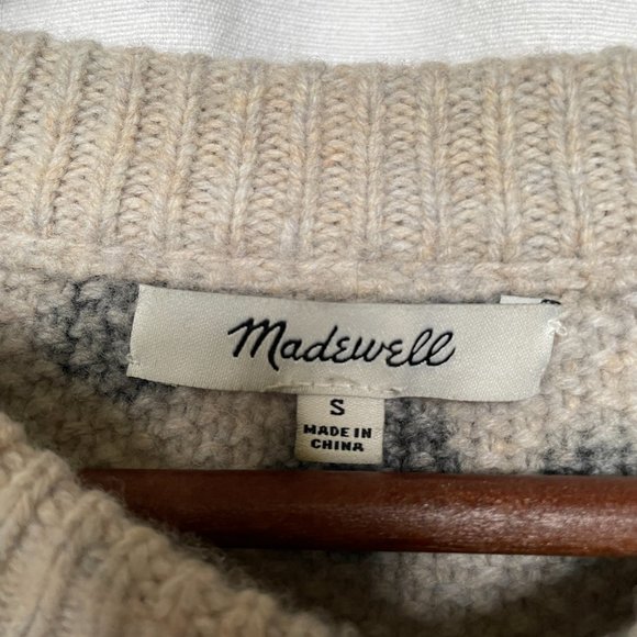 Madewell Polka Dot Merino Wool Wide Sleeve Sweater - Picture 4 of 5